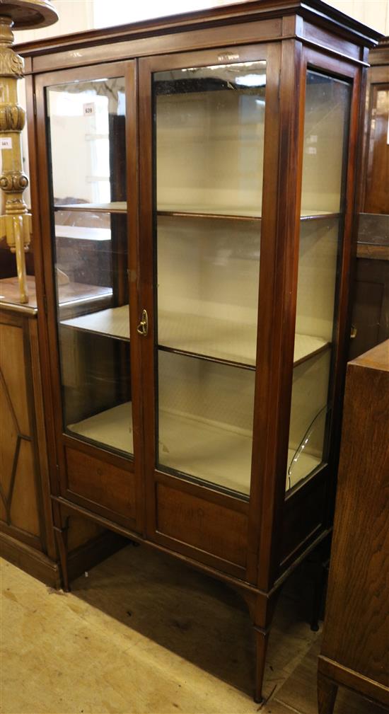 Edwardian mahogany display cabinet